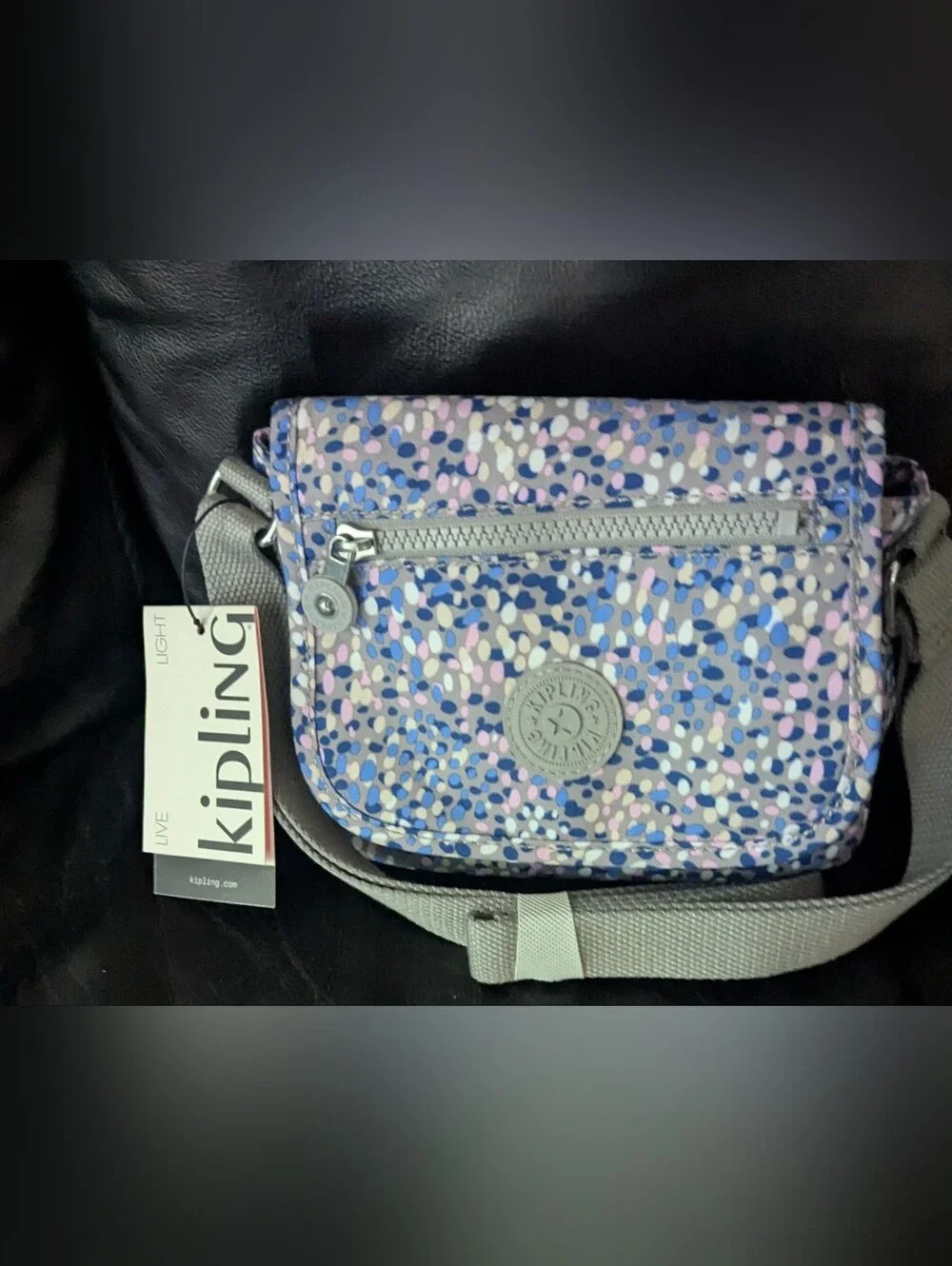 Kipling Sabian Crossbody Purse Sabian Spotted Stream Nwt Peyton The Monkey Too